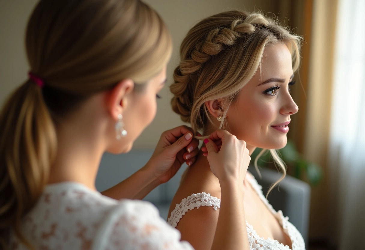 coiffure mariée tressée